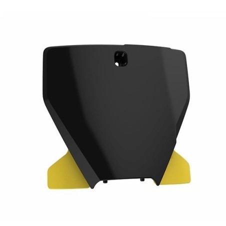 Placa de matrícula delantera POLISPORT negra/blanca para HUSQVARNA TC, FC, FS, FE 125, 250, 350, 450 de 2019 a 2022