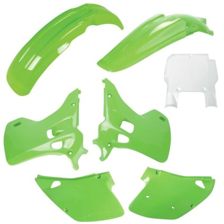 Genuine POLISPORT plastic fairing kit for KAWASAKI KX 125, 250 from 1992
