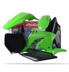 Kit de carenado de plástico original POLISPORT para KAWASAKI KX 250 F de 2006 a 2008
