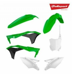 Kit carenado de plástico POLISPORT original/negro para KAWASAKI KXF, KX 250 de 2017 a 2020