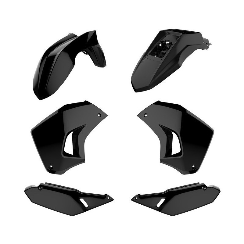 Kit plastique carénage POLISPORT noir pour KAWASAKI KLR 650 de 2008 à 2021