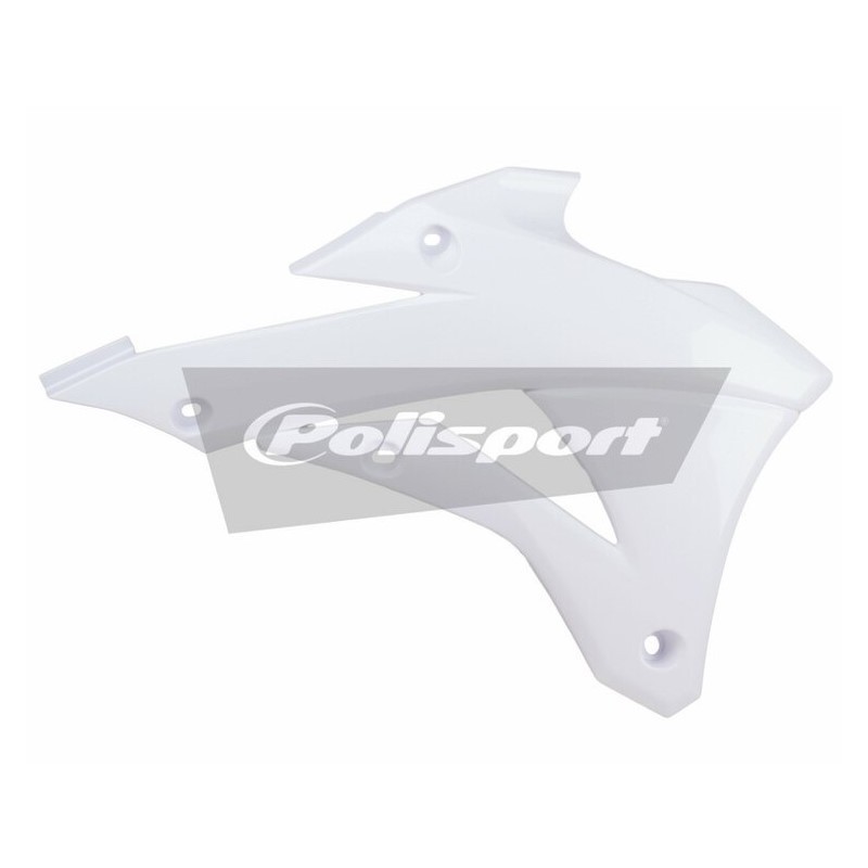 POLISPORT white radiator lips for KAWASAKI KX 85 from 2014 to 2026