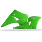 Aletas de radiador POLISPORT verdes para KAWASAKI KX 125, 250 de 2003 a 2008