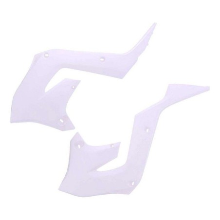 Ouies de radiateur POLISPORT restylé blanc pour KAWASAKI KX 125, 250 de 2003 à 2008