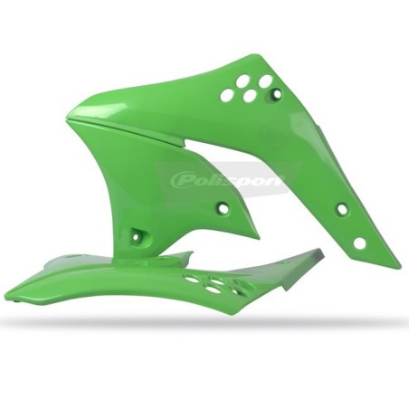 POLISPORT radiator fins green for KAWASAKI KXF 250 from 2006 to 2008