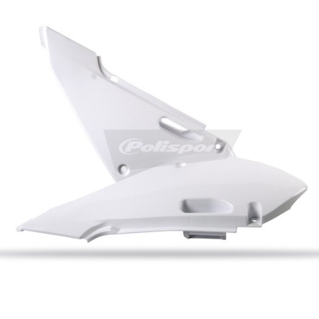 Plaques latérales POLISPORT blanc pour KAWASAKI KX, KLX, SUZUKI RM 65, 110 de 2000 à 2026