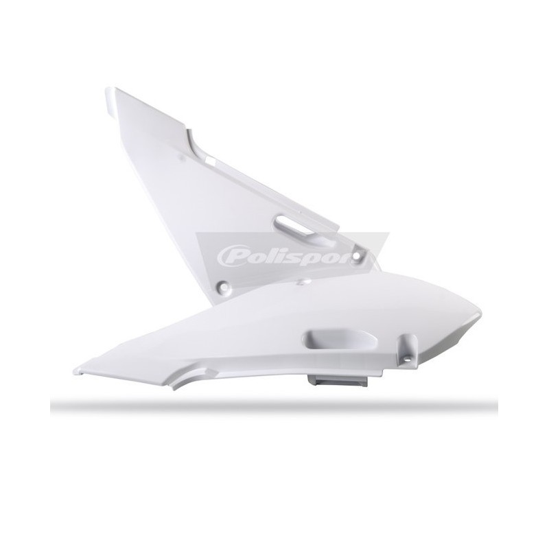 Placas laterales POLISPORT blancas para KAWASAKI KX 85, 100 de 2001 a 2013