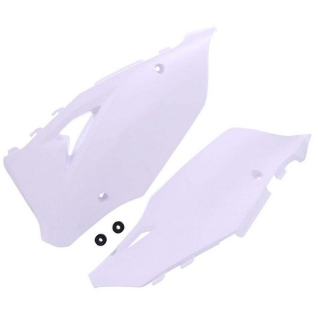 Placas laterales POLISPORT blancas rediseñadas para KAWASAKI KX 125, 250 de 2003 a 2008