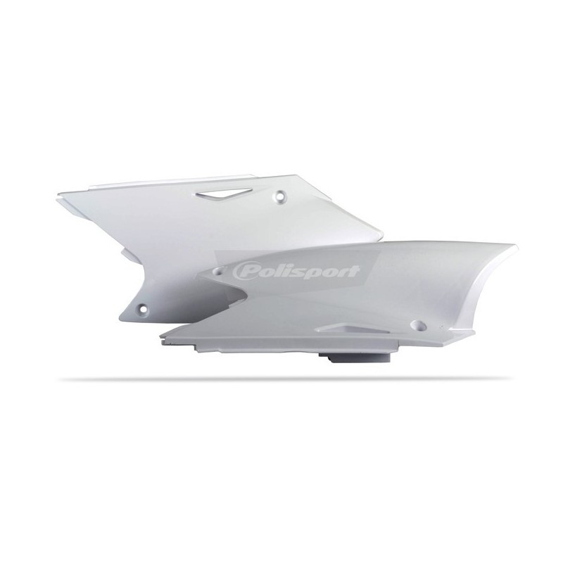POLISPORT white side plates for KAWASAKI KXF, SUZUKI RMZ 250 from 2004 to 2006 POLISPORT white side plates for KAWASAKI KXF, SUZUKI RMZ 250 from 2004 to 2006