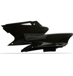Placas laterales POLISPORT negras para KAWASAKI KXF 250 de 2006 a 2008