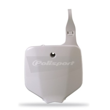 POLISPORT front number plate white for KAWASAKI KX, KLX, SUZUKI RM 65, 110 from 2000 to 2026