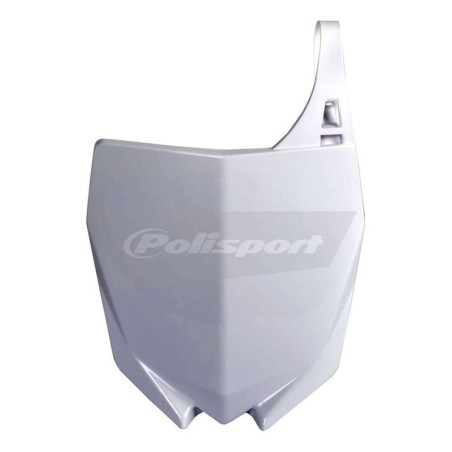 Number plate POLISPORT restyled white for KAWASAKI KX, KXF 125, 250, 450 from 2003 to 2026