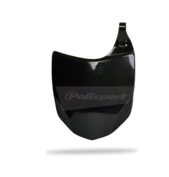 Plaque numéro frontale POLISPORT noir/blanc pour KAWASAKI KXF 250, 450 de 2009 à 2012