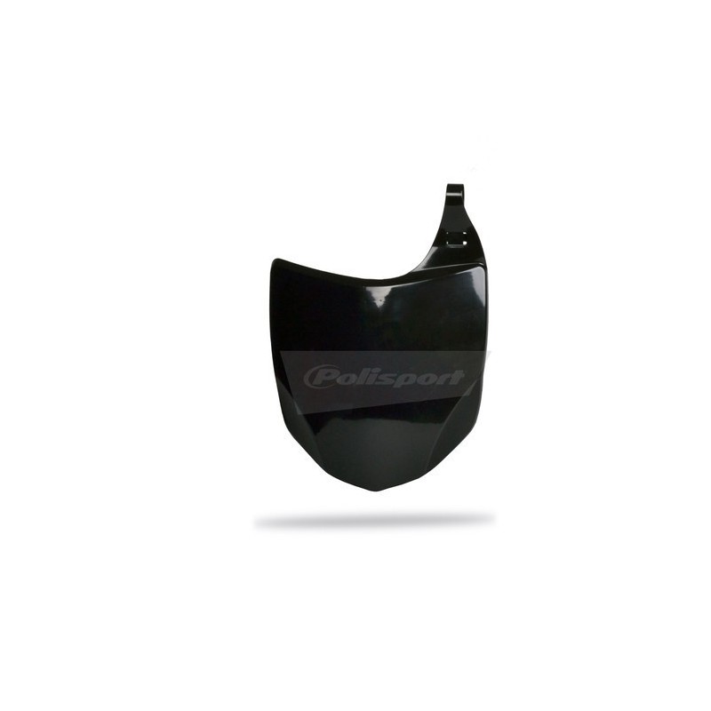 Front number plate POLISPORT black/white for KAWASAKI KXF 250, 450 from 2009 to 2012