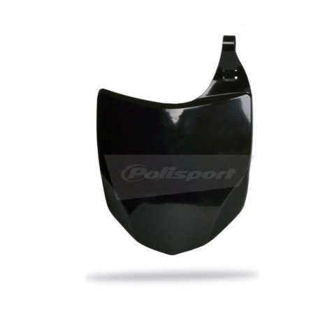 Front number plate POLISPORT black/white for KAWASAKI KXF 250, 450 from 2009 to 2012