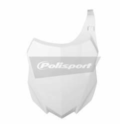 Placa de matrícula delantera POLISPORT negro/blanco para KAWASAKI KXF 250, 450 de 2013 a 2016