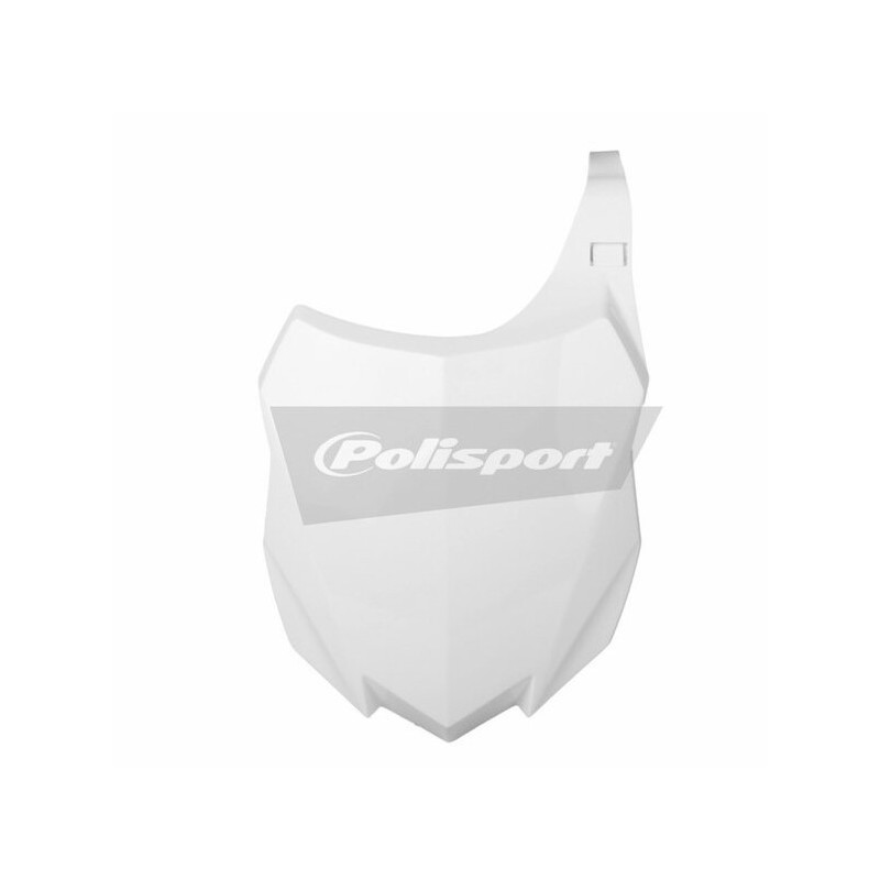 Placa de matrícula delantera POLISPORT negro/blanco para KAWASAKI KXF 250, 450 de 2013 a 2016