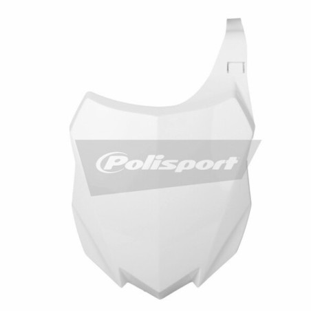 Plaque numéro frontale POLISPORT blanc pour KAWASAKI KXF 250, 450 de 2013 à 2016