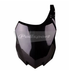 Plaque numéro frontale POLISPORT noir/blanc pour KAWASAKI KXF 250, 450 de 2013 à 2016