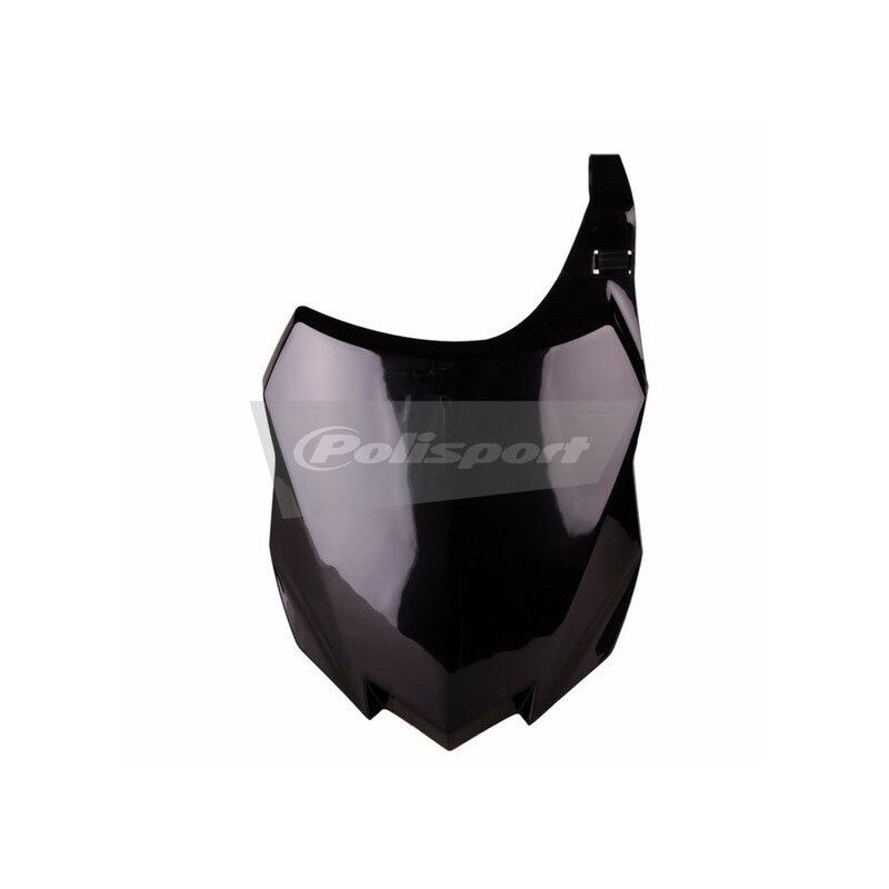 Plaque numéro frontale POLISPORT noir/blanc pour KAWASAKI KXF 250, 450 de 2013 à 2016