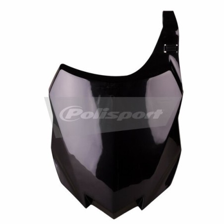 Plaque numéro frontale POLISPORT noir/blanc pour KAWASAKI KXF 250, 450 de 2013 à 2016