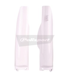 POLISPORT fork protectors white/black for KAWASAKI KX, KXF, SUZUKI RMZ 125, 250 from 2003 to 2008