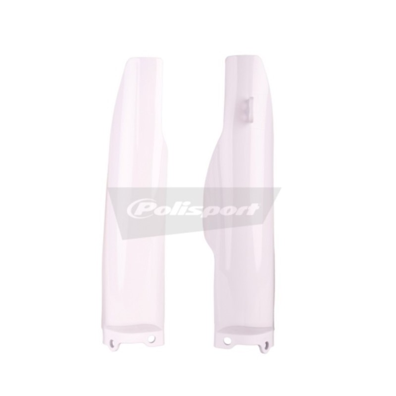 POLISPORT fork protectors white/black for KAWASAKI KX, KXF, SUZUKI RMZ 125, 250 from 2003 to 2008 POLISPORT fork protectors white/black for KAWASAKI KX, KXF, SUZUKI RMZ 125, 250 from 2003 to 2008