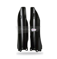 Black POLISPORT fork protectors for KAWASAKI KXF 250, 450 from 2006 to 2008