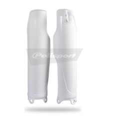 POLISPORT fork protectors white/black for KAWASAKI KXF, KX, KXX 250, 450 from 2009 to 2026