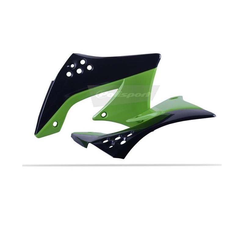 Aletas de radiador POLISPORT verdes para KAWASAKI KXF 450 de 2009 a 2011 Aletas de radiador POLISPORT verdes para KAWASAKI KXF 450 de 2009 a 2011