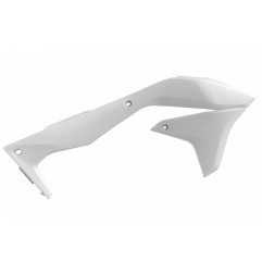 Ouies de radiateur POLISPORT blanc pour KAWASAKI KXF 450 de 2016 à 2018