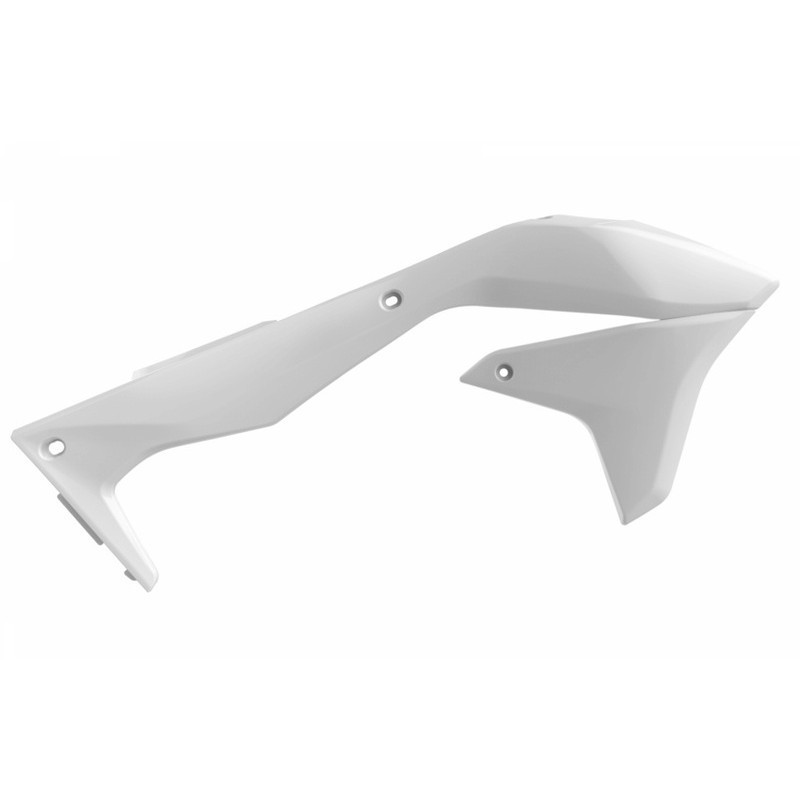 POLISPORT white radiator fins for KAWASAKI KXF 450 from 2016 to 2018