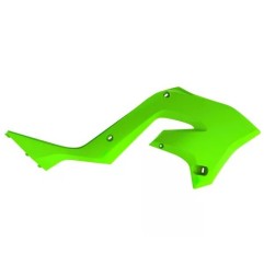 POLISPORT radiator lips lime green for KAWASAKI KX, KXX 250, 450 from 2019 to 2024