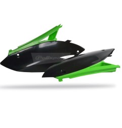 Original-Seitenverkleidungen von POLISPORT für KAWASAKI KXF 250, 450, Baujahre 2009 bis 2012