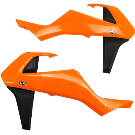 UFO replacement radiator caps for KTM EXC 250, EXC 250 TPI, EXC 300, EXC 300 TPI from 2017 to 2019