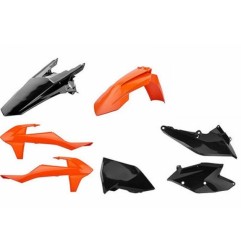 Kit carenado de plástico POLISPORT negro/origine 19-20 para KTM SX, SXF, SMR 125, 150, 250, 350, 450 de 2019 a 2022