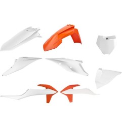 Kit plastique carénage POLISPORT noir/origine 19-20 pour KTM SX, SXF, SMR 125, 150, 250, 350, 450 de 2019 à 2022