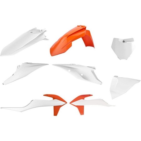 Kit plastique carénage POLISPORT noir/origine 19-20 pour KTM SX, SXF, SMR 125, 150, 250, 350, 450 de 2019 à 2022