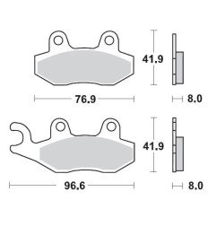 Racing GP SinterPRO MOTO-MASTER brake pads for Motocross HUSQVARNA, KAWASAKI, SUZUKI, YAMAHA