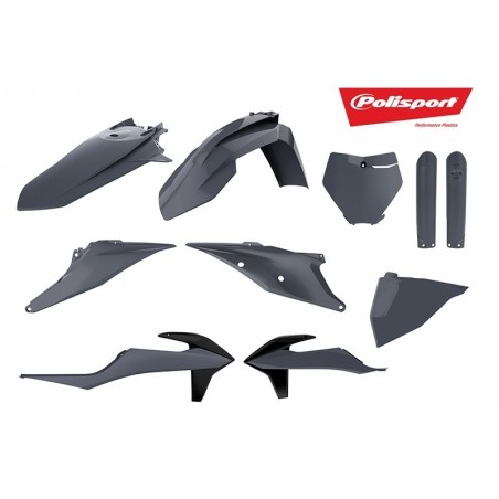 Plastic fairing kit POLISPORT grey/vintage edition for KTM SX, SXF, SMR 125, 150, 250, 350, 450 from 2019 to 2022