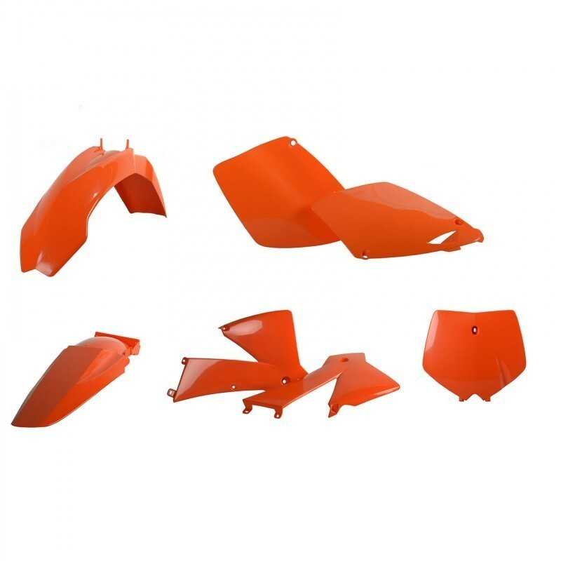 POLISPORT-Kunststoffverkleidungssatz in Orange für KTM SX, EXC 125, 200, 250, 300 der Baujahre 2001 bis 2003