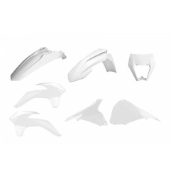 Plastic fairing kit POLISPORT original/white/black for KTM EXC, EXCF 125, 200, 250, 300, 350, 450, 500 from 2014 to 2016