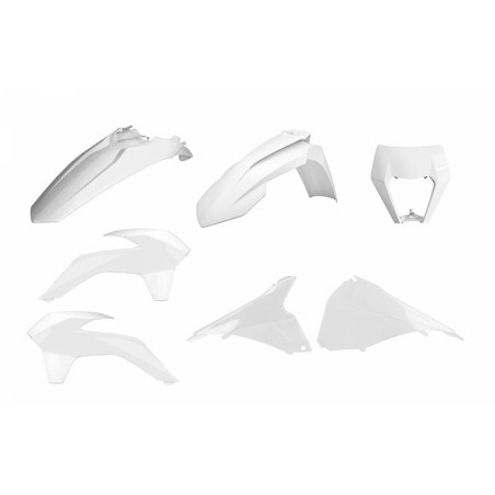 Plastic fairing kit POLISPORT original/white/black for KTM EXC, EXCF 125, 200, 250, 300, 350, 450, 500 from 2014 to 2016