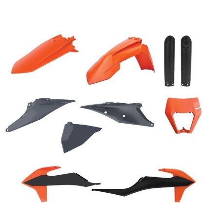 Kit de carenado de plástico original POLISPORT para KTM XC, XCF, EXC, EXCF 150, 250, 300, 350, 450, 500 de 2018 a 2023