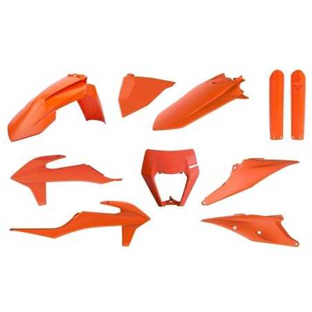 POLISPORT-Kunststoffverkleidungssatz in Orange für KTM XC, XCF, EXC, EXCF 150, 250, 300, 350, 450, 500 der Modelljahre 2020 bis 