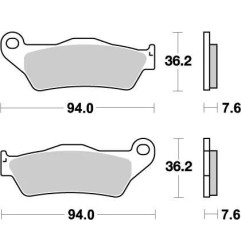 Nitro MOTO-MASTER brake pads for Motocross BENELLI, BMW, GAS GAS, HONDA, HUSABERG, HUSQVARNA