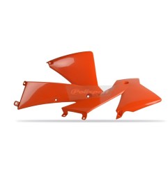 Aletas de radiador POLISPORT naranja para KTM SX, EXC 125, 200, 250, 300 de 2001 a 2004