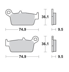 Pastillas de freno MOTO-MASTER para Motocross AJP, GAS GAS, HONDA, KAWASAKI, SUZUKI, TM RACING
