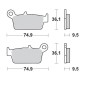MOTO-MASTER brake pads for AJP, GAS GAS, HONDA, KAWASAKI, SUZUKI, TM RACING from 1987 to 2025