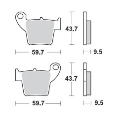 Plaquettes de frein MOTO-MASTER pour Motocross FANTIC, HONDA, TM RACING